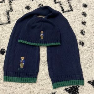 Toddler Knit Ralph Lauren Hat and Scarf